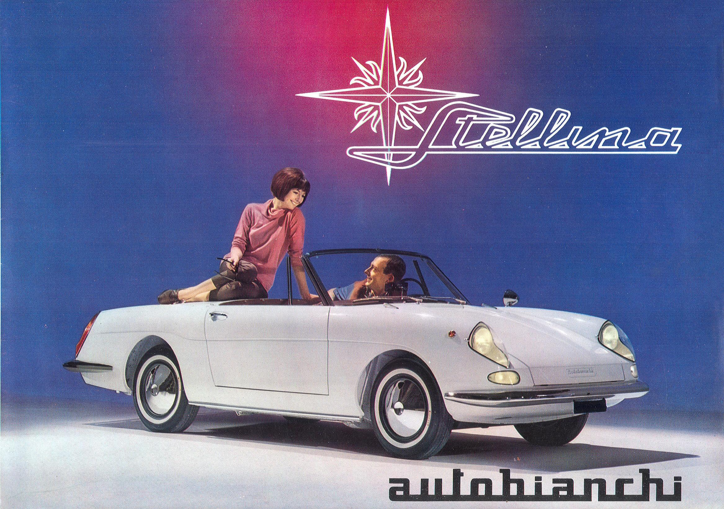 Autobianchi Stellina 1963 factory brochure — cover with Stellina logo