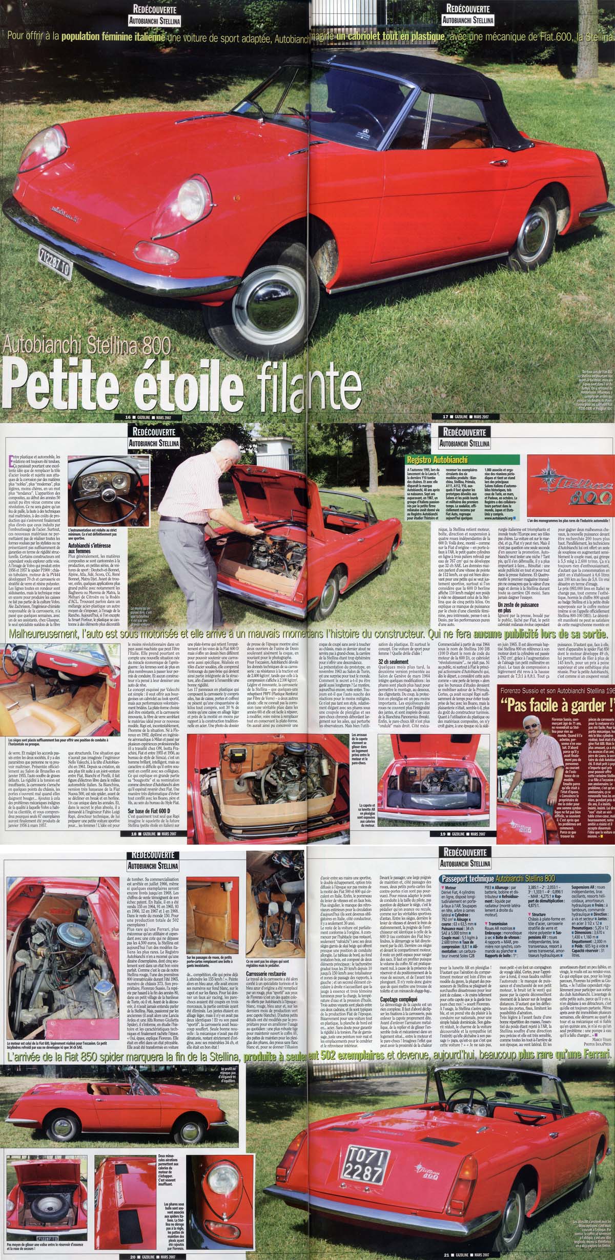 Gazoline — Autobianchi Stellina 800, Petite étoile filante, full feature